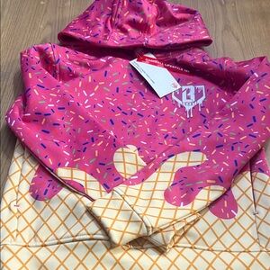 Baseball Lifestyle Boys Pink Sprinkles Ice Cream Waffle Hoodie